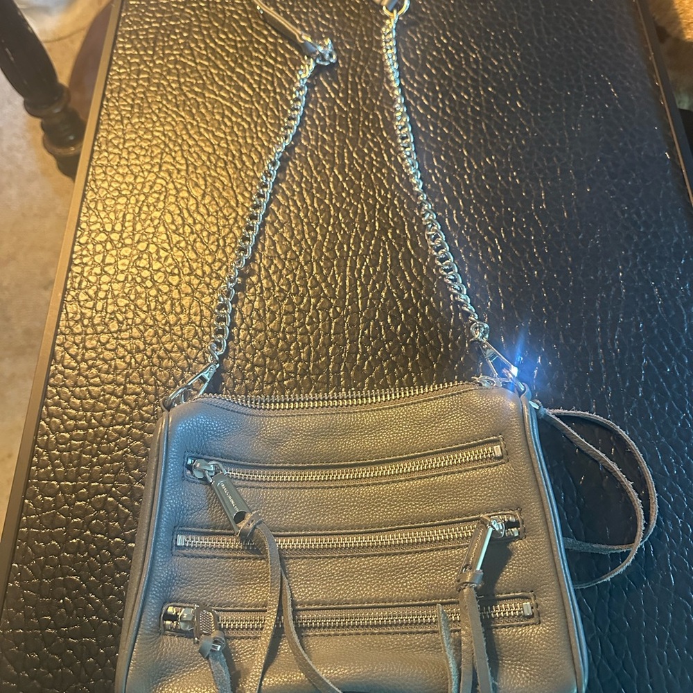 Silver Chain Crossbody Bag